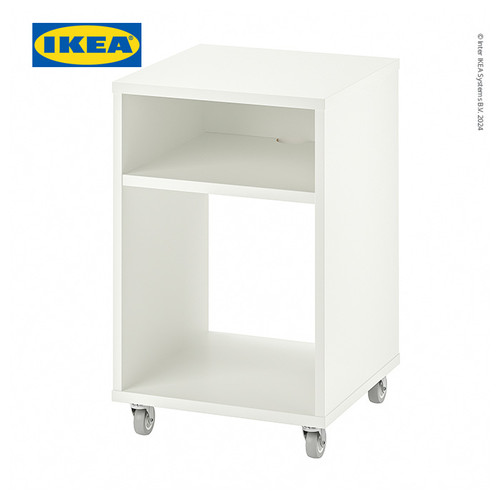 IKEA VIHALS Meja Samping Tempat Tidur Dengan Roda 37x37 cm