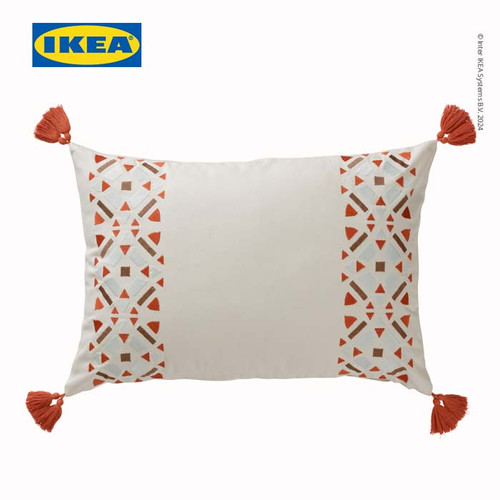 IKEA GOKVALLA Sarung Bantal Kursi Putih Pudar 40x58cm