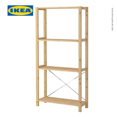 IKEA IVAR Kabinet Rak 1 Bagian Bahan Kayu 89x30x179 cm