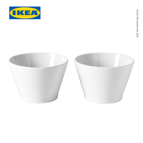 IKEA 365+ Mangkok Sisi Miring Putih 10cm Isi 2pcs