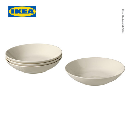 IKEA FARGKLAR Piring Makan Cekung Glossy 23cm Isi 4pcs