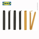 IKEA BEVARA Klip Penutup Plastik Hitam/Kuning Isi 6Pcs