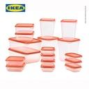 IKEA PRUTA Tempat Makan Transparant Set Isi 17pcs