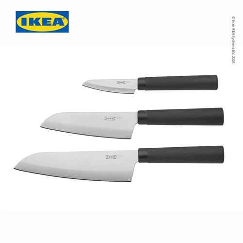 IKEA FORSLAG Pisau Dapur Set Isi 3pcs