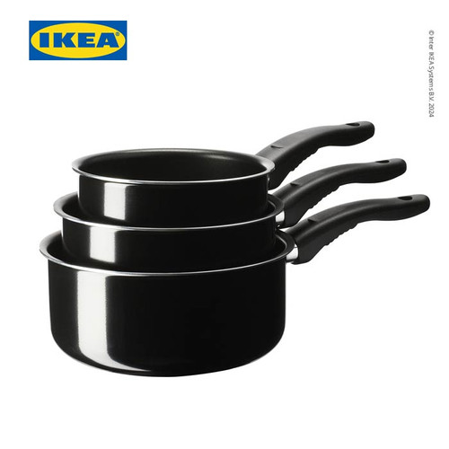 IKEA KAVALKAD Panci Saus Set Isi 3pcs