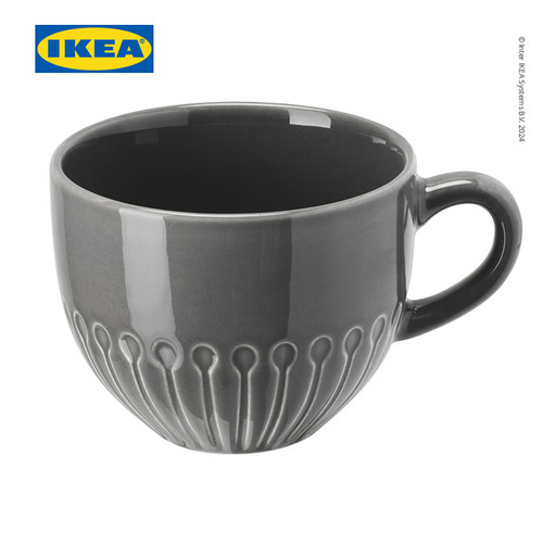 IKEA STRIMMIG Gelas Mug Putih 36cl Bahan Tembikar