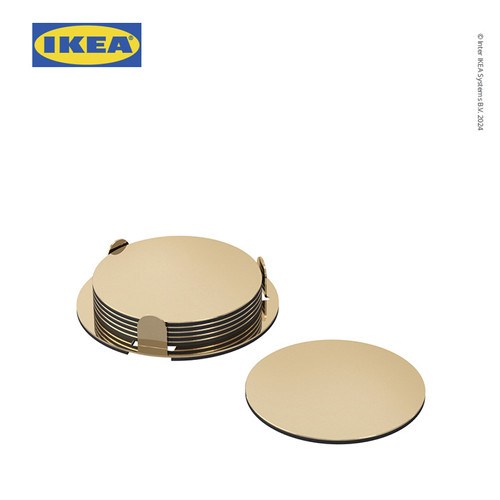 IKEA GLATTIS Tatakan Gelas Dengan Tempat 8.5cm Isi 6pcs