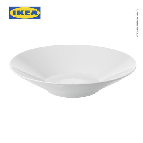 IKEA 365+ Mangkok Makan Sisi Miring Putih 28 cm