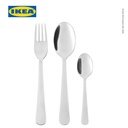 IKEA DRAGON Set Peralatan Makan Sendok Garpu Isi 18pcs