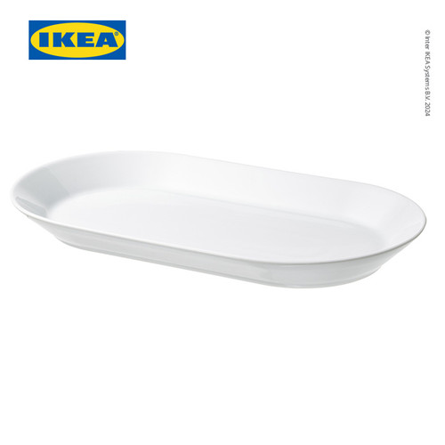 IKEA 365+ Piring Saji Keramik Putih 38x22 cm