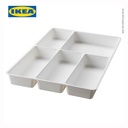 IKEA STODJA Baki Pengatur Alat Makan Putih 31x50 cm