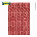 IKEA AVLOPPSBRUNN Karpet Bulu Tipis Merah Geometris 120x180 cm