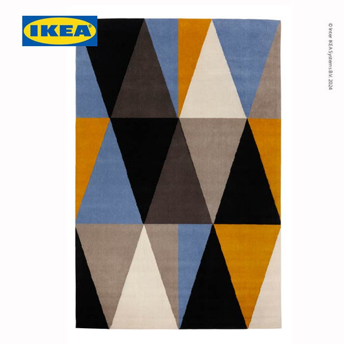 IKEA BRANDKAR Karpet Bulu Tipis Abu-Abu Tua 200x300 cm