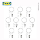 IKEA SYRLIG Gelang Gorden Dengan Klip Pengait 25 mm Isi 10pcs