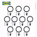 IKEA SYRLIG Gelang Gorden Dengan Klip Pengait 38 mm Isi 10pcs