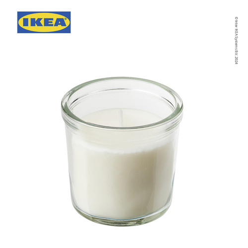 IKEA JAMLIK Lilin Beraroma Dalam Gelas Vanilla 20 jam