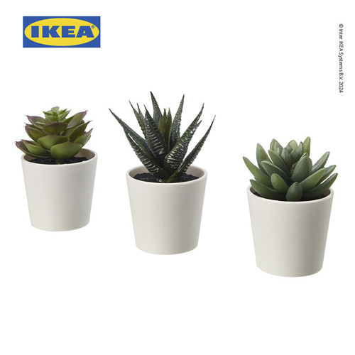 IKEA FEJKA Tanaman Hias Palsu Sukulen dengan Pot 6cm Isi 3pcs