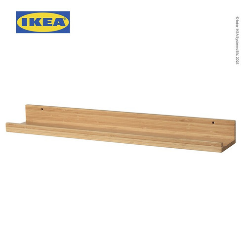 IKEA MALERAS Rak Ambalan untuk Aksesoris Dinding Bambu 55cm