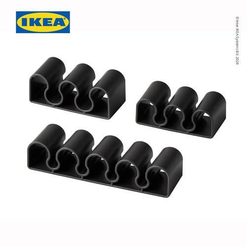 IKEA KALKSTUFF Dudukan Kabel / Organizer Abu-ABu Set Isi 3pcs