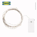 IKEA VISSVASS Lampu Rantai Baterai 40 Lampu LED 4.9m