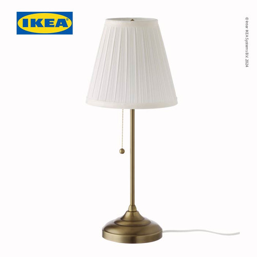 IKEA ARSTID Lampu Meja / Lampu Baca Kuningan/Putih Minimalis