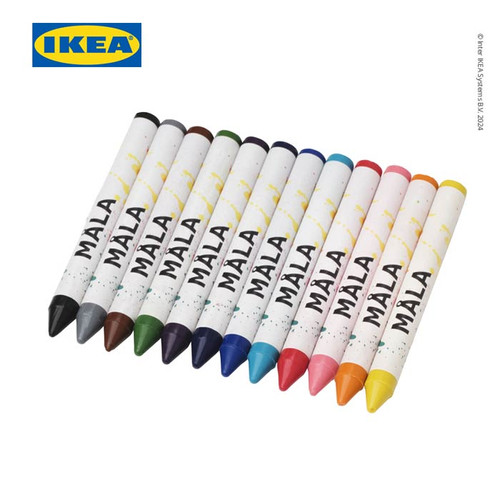 IKEA MALA Crayon Gambar Isi 12pcs