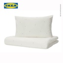 IKEA LENAST Sarung Duvet 110x125 dan Sarung Bantal 35x55 Putih