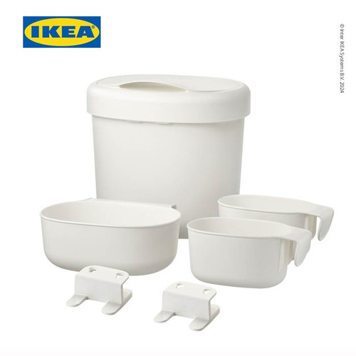 IKEA ONSKLIG Keranjang Meja Ganti Popok Putih Isi 4pcs