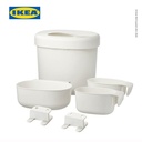 IKEA ONSKLIG Keranjang Meja Ganti Popok Putih Isi 4pcs