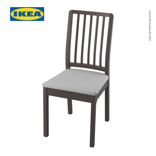 IKEA EKEDALEN Kursi Makan Miimalis Serbaguna Cokelat/Abu-Abu