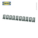 IKEA OMTRENT Konektor Gantungan Baju Serbaguna Hijau Isi 10pcs