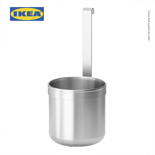 IKEA KUNGSFORS Wadah Pengait Gantung Baja Tahan Karat 12.0x26.5 cm