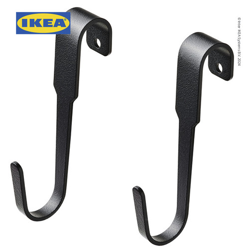 IKEA HULTARP Pengait Gantung Hitam 11 cm Isi 2pcs