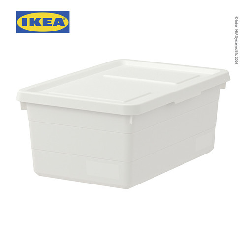 IKEA SOCKERBIT Kotak Penyimpanan Dengan Penutup 38x25x15 cm