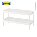 IKEA MACKAPAR Rak Tempat Sepatu 2 Tingkat Putih Minimalis 78x32x40 cm