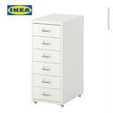 IKEA HELMER Unit Laci Beroda Mudah Dipindahkan Putih 28x69 cm