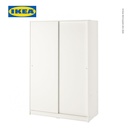 IKEA KLEPPSTAD Lemari Pakaian Pintu Geser Minimalis Putih 117x176 cm