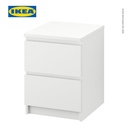 IKEA MALM Lemari Laci 2 Susun Minimalis Putih 40x55 cm