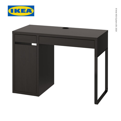 IKEA MICKE Meja Kerja dengan Laci Hitam/Cokelat 105x50 cm