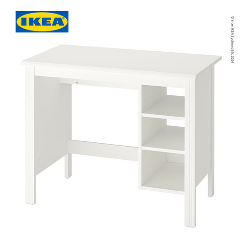 IKEA BRUSALI  Meja Kerja / Belajar Dengan Laci Putih 90x52 cm