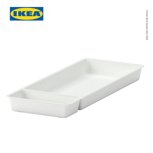 IKEA STODJA Baki Pengatur Perkakas Dapur Putih 20x50cm