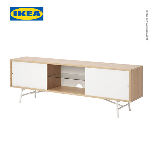 IKEA SVENARUM Meja TV Dengan Pintu Geser Bahan Bambu 170x35x54 cm