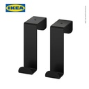 IKEA SKOGSVIKEN Pengait Serbaguna Untuk Pintu Hitam Isi 2pcs