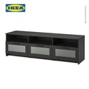 IKEA BRIMNES Meja TV Dengan Penyimpanan Hitam 180x41x53 cm