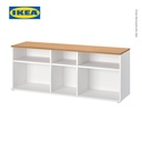 IKEA SKRUVBY Meja TV Kuat Minimalis Putih 156x38x60 cm