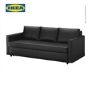 IKEA FRIHETEN Sofa Bed 3 Dudukan Minimalis Bomstad Hitam