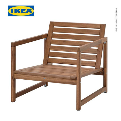 IKEA NAMMARO Kursi Santai Luar Ruang Diwarnai Cokelat Muda