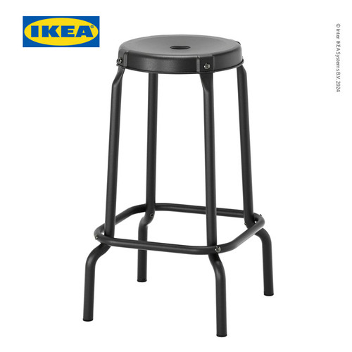 IKEA RASKOG Bangku / Stool Bar Minimalis Hitam 63 cm