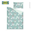 IKEA FOSSTA Sarung Duvet 150x200 dan Sarung Bantal 50x80 Hijau