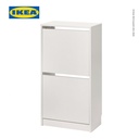 IKEA BISSA Rak Kabinet Sepatu Dengan 2 Kompartmen 49x28x93 cm